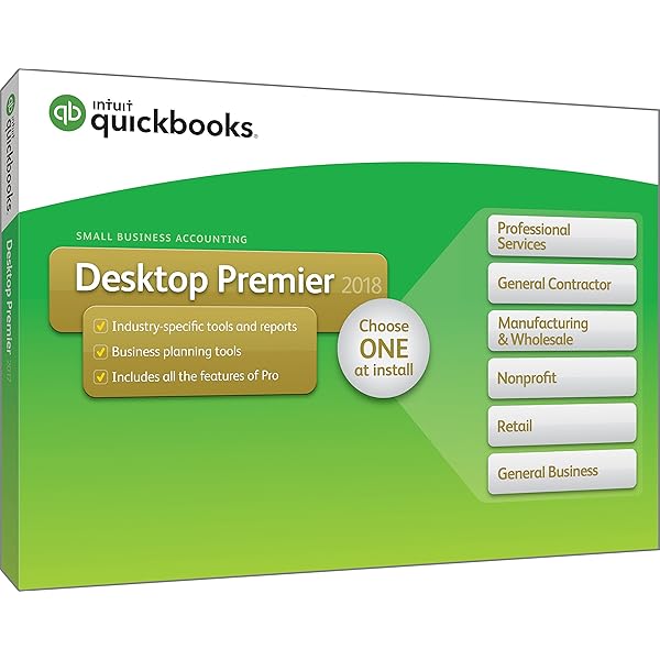 Intuit QuickBooks Desktop Premier 2018 with Industry Editions Small Business Accounting Software [PC Disc]