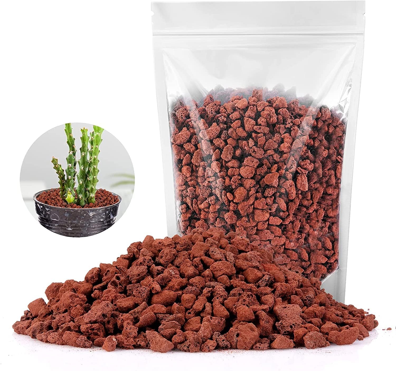 Hardscaping Materials - 5LB Red Lava Rocks for Plants，RIFNY Volcanic Stone Lava Stone Flowerpot,Fish Tank and Swimming Pool Decorative Stone, Horticultural Soil Additive for Cacti Succulents,Top Dressing