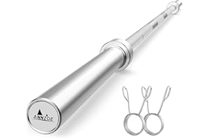 ANNZOE Olympic Barbell Bar 7-Foot Weight Bar, Rated 700 lbs for Weight Capacity, Men’s Solid Iron Weighted Workout Barbell Weight Straight Weightlifting Technique Bar