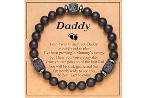 UPROMI To My Husband, Boyfriend, Son, Grandson, Dad, Grandpa, Papa, Daddy, Brother, Man, Stepdad, Uncle, Fiance, Soulmate, Nephew, Godfather Gifts, Elastic Rope Bracelet for Men Teen Boys