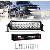 4WDKING 10 Inch LED Light Bar Dual Row Offroad Lights for Truck Car ATV | IP68&amp;IP69K Waterproof, Flood and Spot Combo Beam, with DT Connector,Offroad Light Work Light for Truck Cars ATV UTV Boat