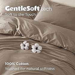 Bedsure 100% Washed Cotton Duvet Cover Oversized