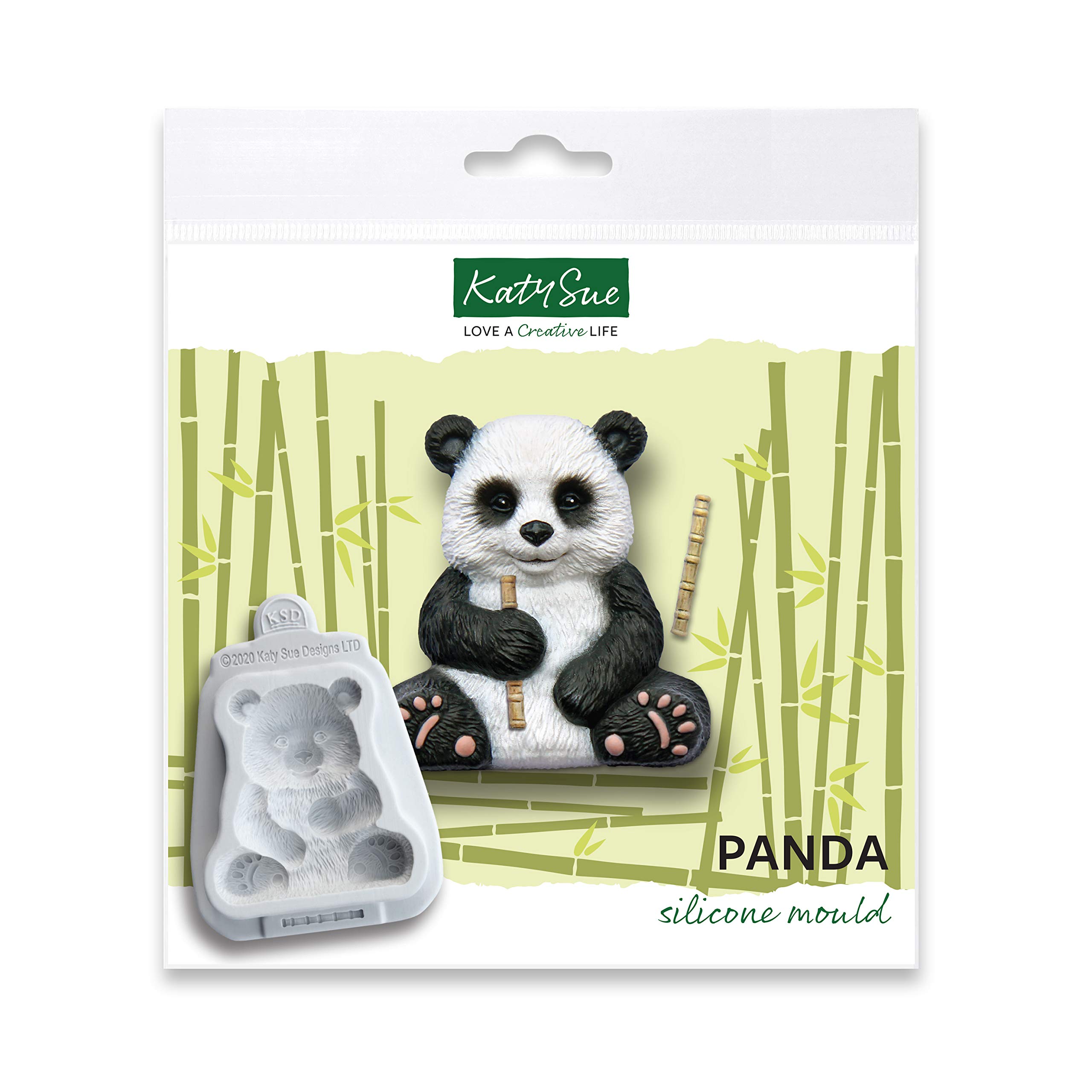 Katy Sue Panda Silicone Mould for Cake Decorating & Crafts. Made in the UK. Creates a Panda 63mm x 59mm x 15mm.