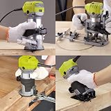 DEWINNER Electric Hand Wood Trimmer Router 220V 710W with 3 Bases view 4