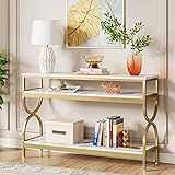 Tribesigns 3-Tier Console Table, 55 inch Sofa Table