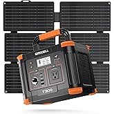 Grecell Portable Power Station 330W (Peak 600W) with 40W Solar Panel, GRECELL 230.88Wh Solar Generator 60W USB-C PD, 110V Pure Sine Wave AC Outlet, Lightweight Backup Battery for Camping, Travel, RVs