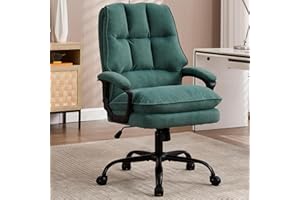 ZSQN Comfy Office Chair Soft and Double Padded Computer Desk Chairs for Long Hours Executive Office Chair with Height Adjustment Work Chairs for Home Office Teal Blue