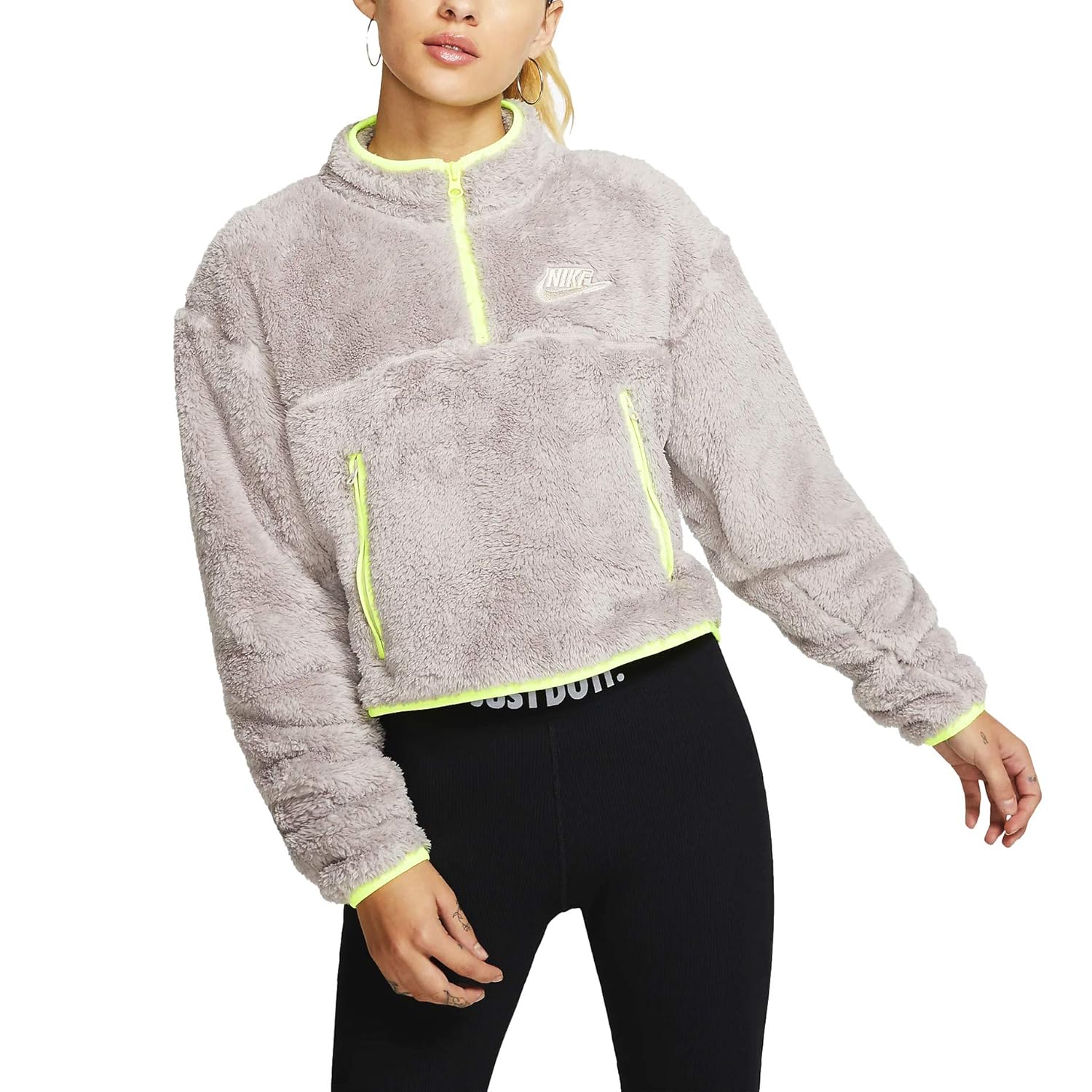 nike crop top with zipper