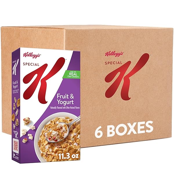 KELLOGG’S SPECIAL K BREAKFAST CEREAL, FAMILY BREAKFAST, FIBER CEREAL, FRUIT AND YOGURT (6 BOXES)