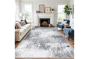 Vaukki 6x9 Abstract Area Rug for Living Room, Non Slip Soft Living Room Rug for Bedroom, Modern Large Bedroom Area Mat Indoor