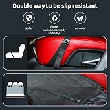 KYG Dog Blanket for Car Back Seat 148 x 135 cm Grey with Viewing Window view 4