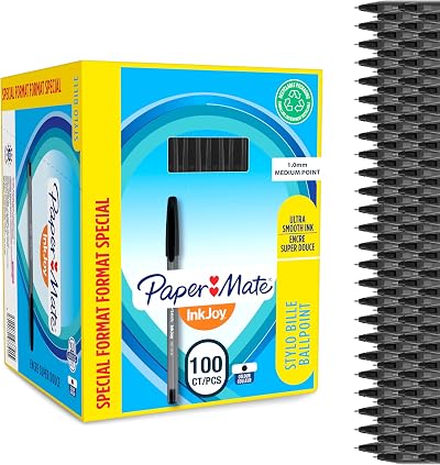 Paper Mate InkJoy 100ST Ballpoint Pens Medium Point Black 100 Count