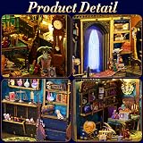 PeaZeLee DIY Book Nook Kit 3D Wooden Puzzle Bookshelf Decor for Teens view 3