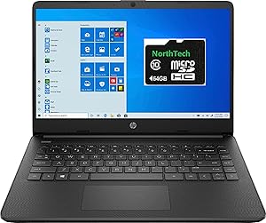 2021 Newest HP Stream 14-inch HD Laptop, Intel N4020 up to 2.8 G, 4G RAM, 128G Space(64G eMMC+64G NorthTech SD), WiFi, Webcam, Bluetooth, HDMI Windows 10 S, Office 365 Personal for 1 Year, Jet Jack
