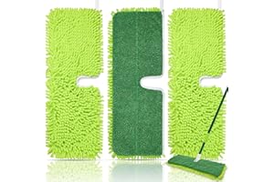 3 Pack 18" 2-Sided Mop Pads for Libman 2-Sided Microfiber Dust Mop Head, Double Sided Dry Wet Pads for Hardwood and Hard Surf