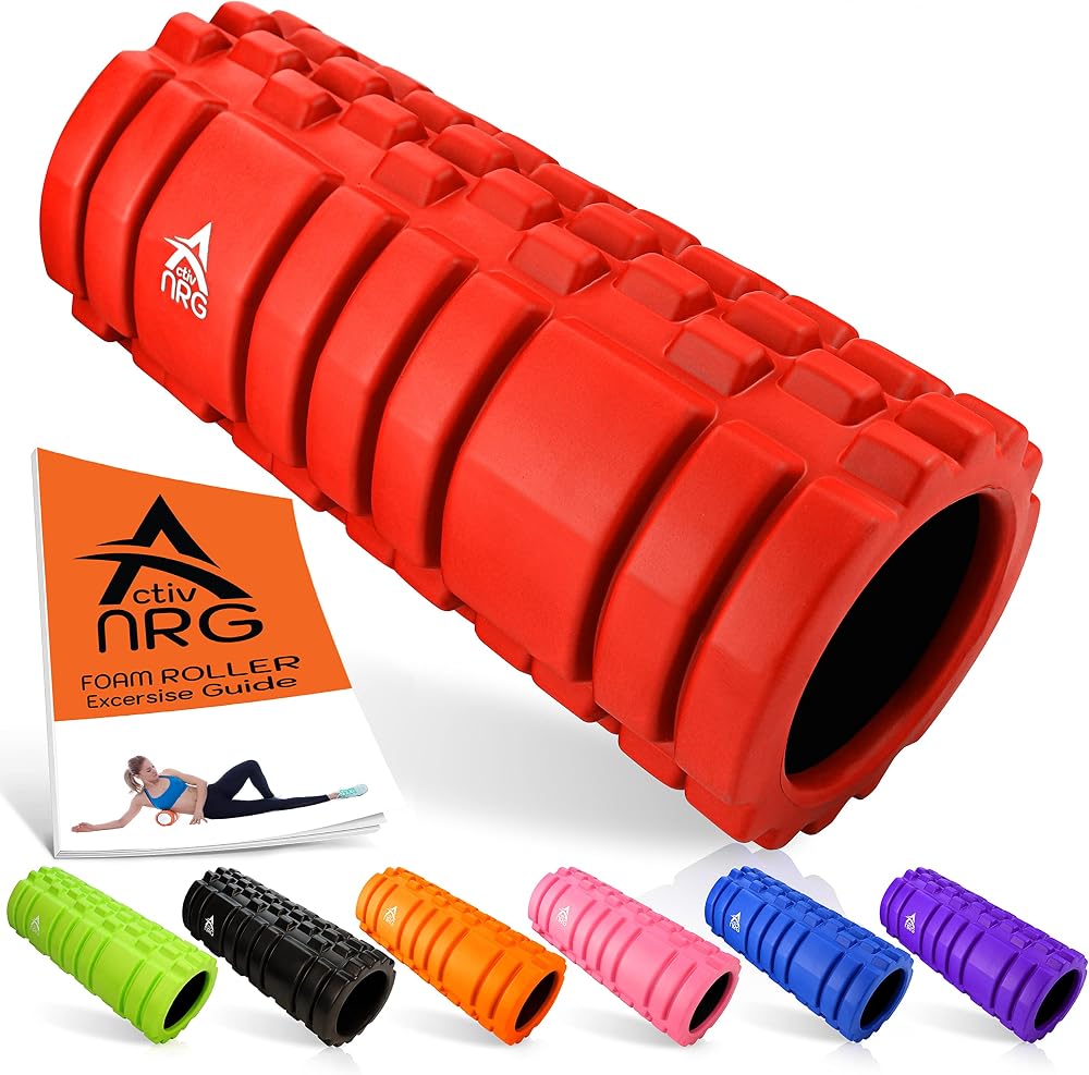 The Glowhouse ActivNRG Fitness Foam Roller Red 33cm 14cm Diameter 700g