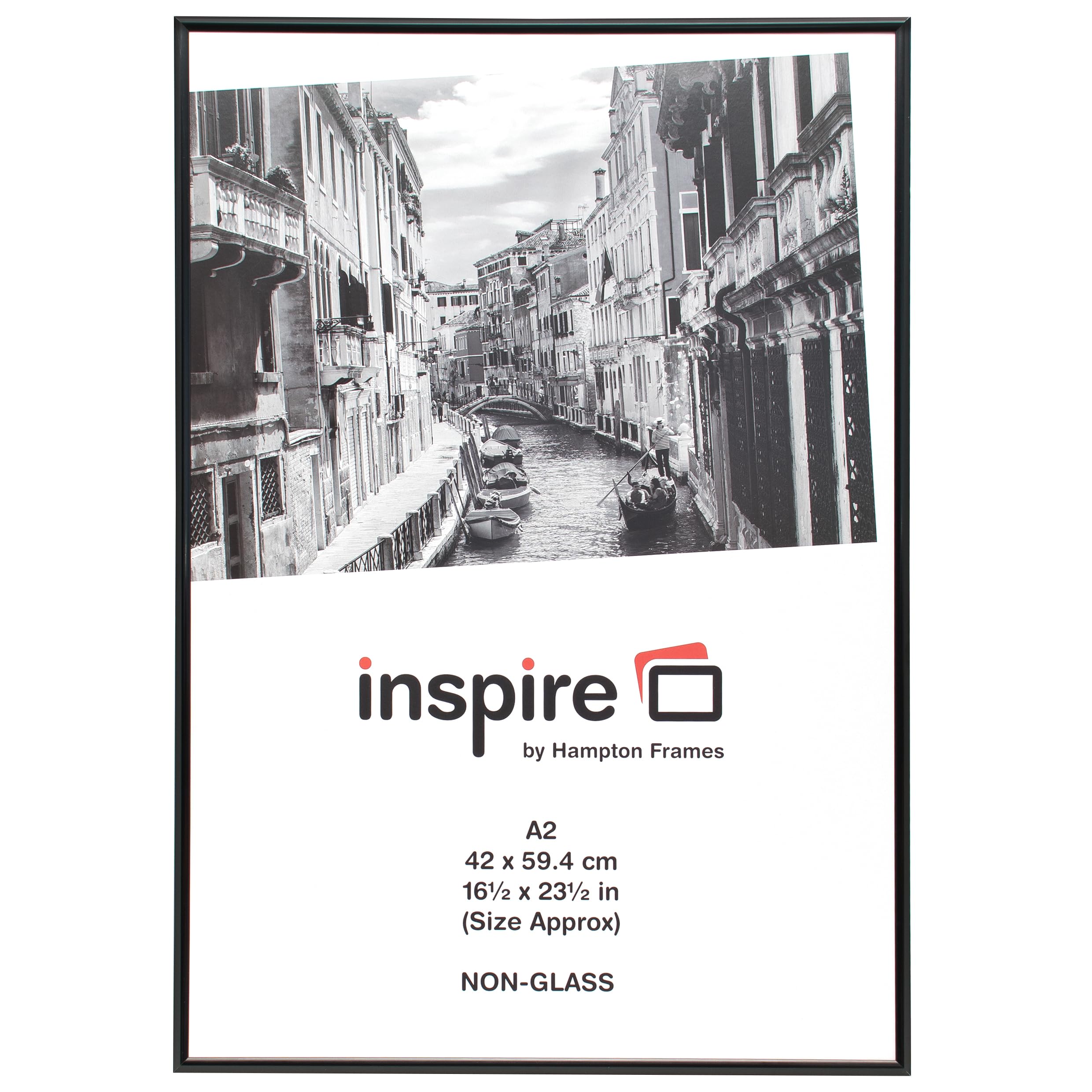 The Photo Album Company ALUMINIUM A2 (42x59cm) Black Picture Poster Photo Frame Acrylic (Non-Glass) PAAFA2BBLKX