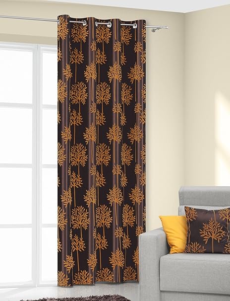 Gemini 140x250 Orange Curtain Curtains Eyelet Curtain Chocolate