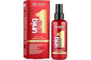 REVLON PROFESSIONAL UniqOne Hair Treatment, Moisturizing Leave-In Product, Repair For Dry and Damaged Hair, Haircare Stocking Stuffer, 5.1 Fl Oz