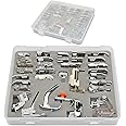 32PCS Sewing Machine Presser Foot Kit — Sewing Machine Presser Foot Set 32 with Storage Case Manual Sewing Machine Feet Big Kit for Brother Babylock Singer Janome Toyota New Home Simplicity Kenmore