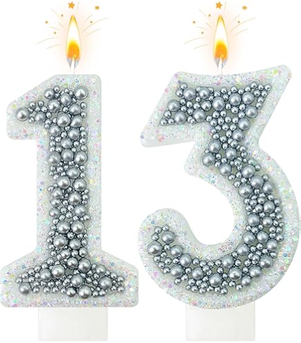 Amazon.com: Zi Lan Pink 13th Birthday Candles Purple Pink Number