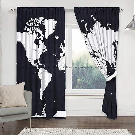 Amazon Com Sophia Art Black White Map Wall Hanging Mandala Window