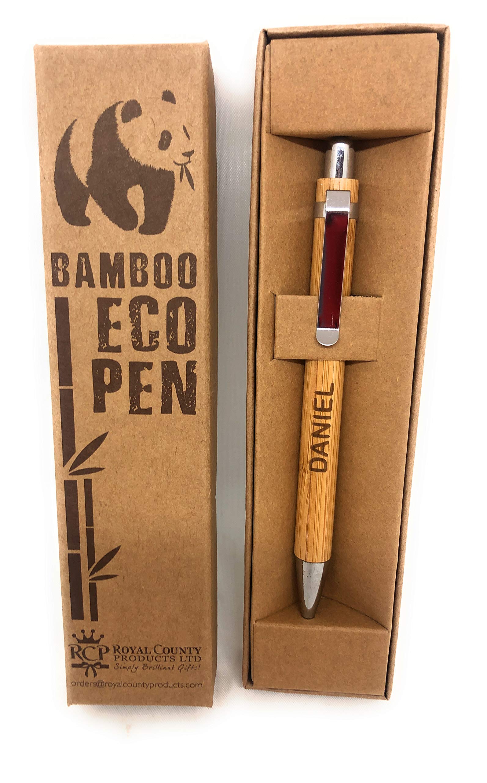 Royal County Personalised Bamboo Pens - Eco Friendly - Daniel