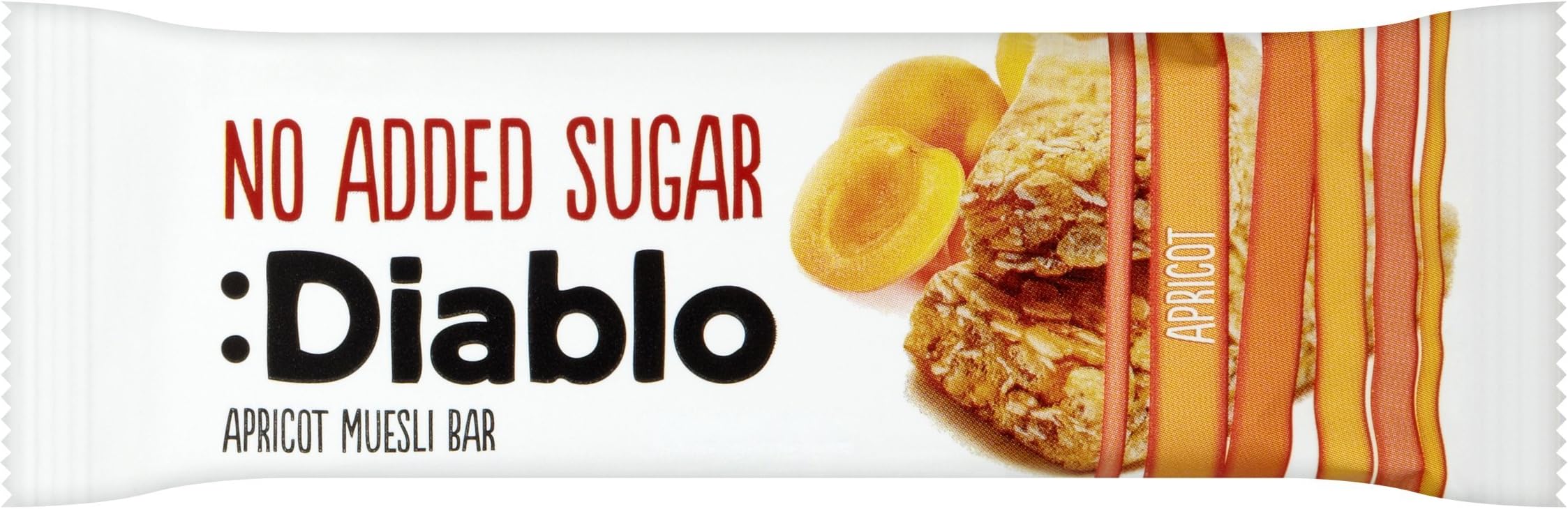 Apricot Muesli Cereal Bar - No Added Sugar Free Diablo 30g (Pack of 12)