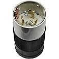 Marinco Power Products CS8165N 50A 3 Phase 480V 3P4W Locking Plug,Black