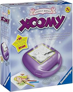 Ravensburger Xoomy Sparkly Horses - Comics zeichnen lernen, Kreatives Zeichnen und Malen für Kinder ab 7 Jahren, Mini-Zeichentisch für unterwegs