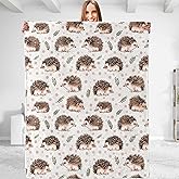 dhakalrlde Hedgehog Themed Throw Blanket - Plush, Soft Cozy Lightweight Flannel Blanket, Warm&Fuzzy, Anti-Pilling - Perfect for Couch, Sofa, Bed, Travel, Office - Ideal Gift for All 50"x60"