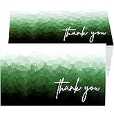 RXBC2011 Thank you cards for customer packaging small business appreciation note 3.5x2 inches pack of 100 Green