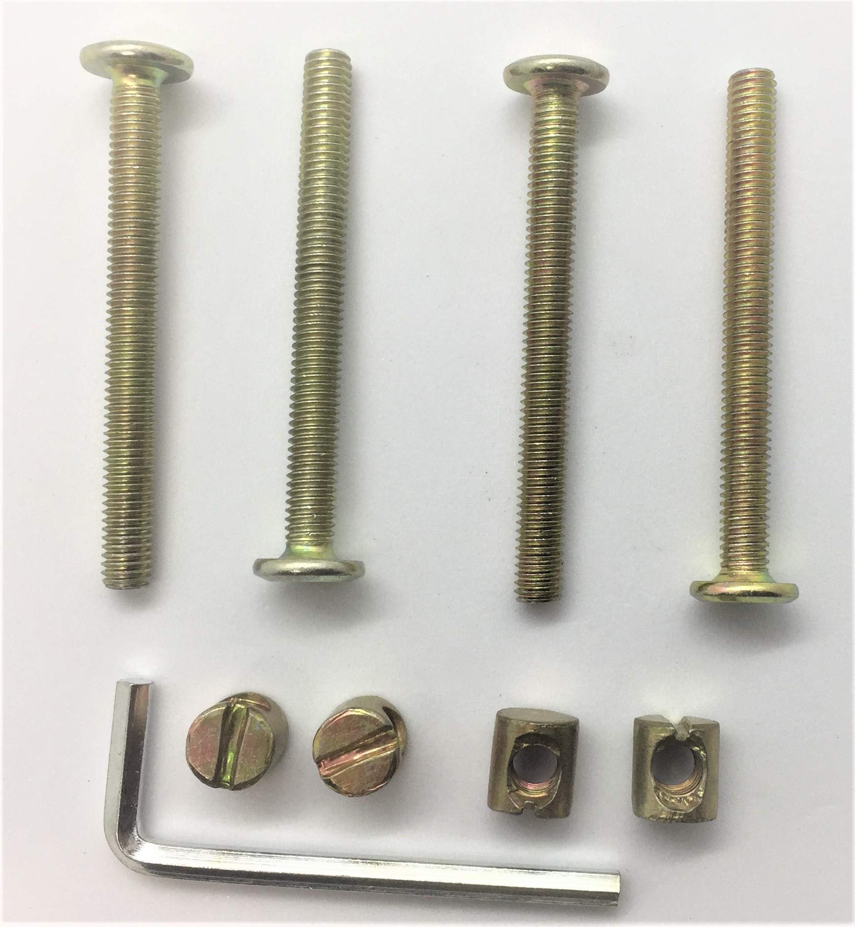 REMI TOOLS LTD Kit For Beds Cots Furniture Repair & Assembly Size (4 Screws M6 x 60MM) 4 Nuts & 1 Allen Key