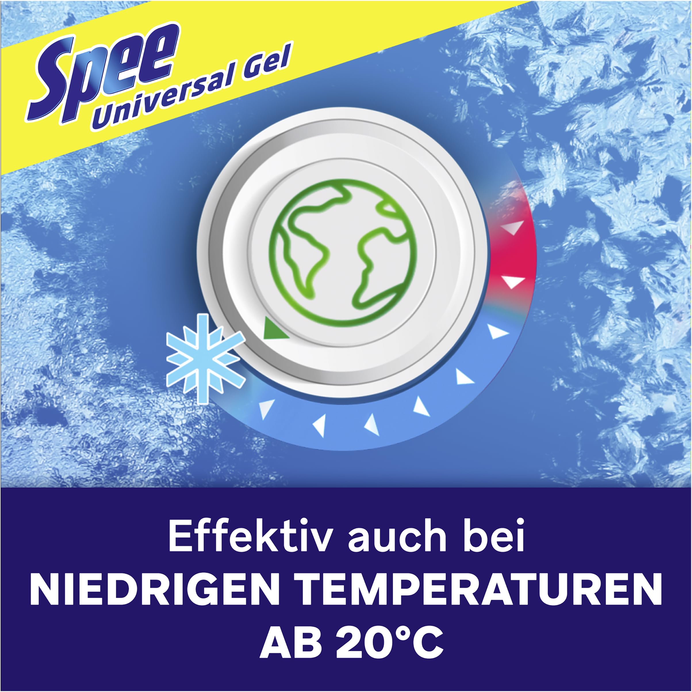 Spee Gel Universal (100 Waschladungen), Flüssigwaschmittel mit 4 in 1 Formel, Waschmittel vereint Reinheit, Strahlkraft, Frische & Nachhaltigkeit, 20° - 95° C 8