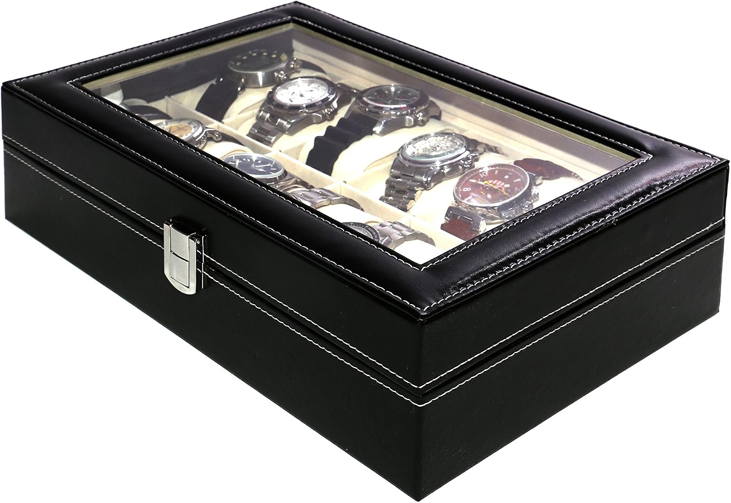 MaestroRelojero Watch case for 12 PU, Black/White - Image 3