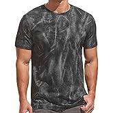 KLIEGOU Men's Graphic T-Shirt 95% Cotton Crew Neck Short Sleeve Tee Soft Stretch Casual Printed Top