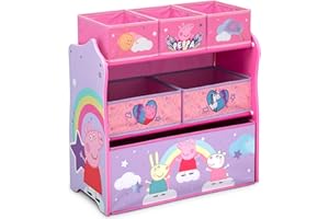 Delta Children Peppa Pig 6 Bin Design and Store Toy Organizer