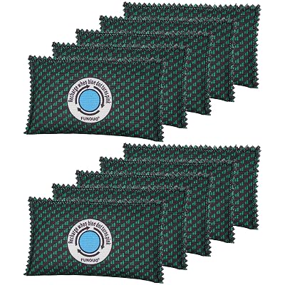 FUNOUO 100g Rechargeable Desiccant Pack of 10,Moisture absorbers for storage,Moisture absorbers Bag,Desiccant Dehumidifier bag,Dehumidifier for Home Closets,Gun Safe, and Cars