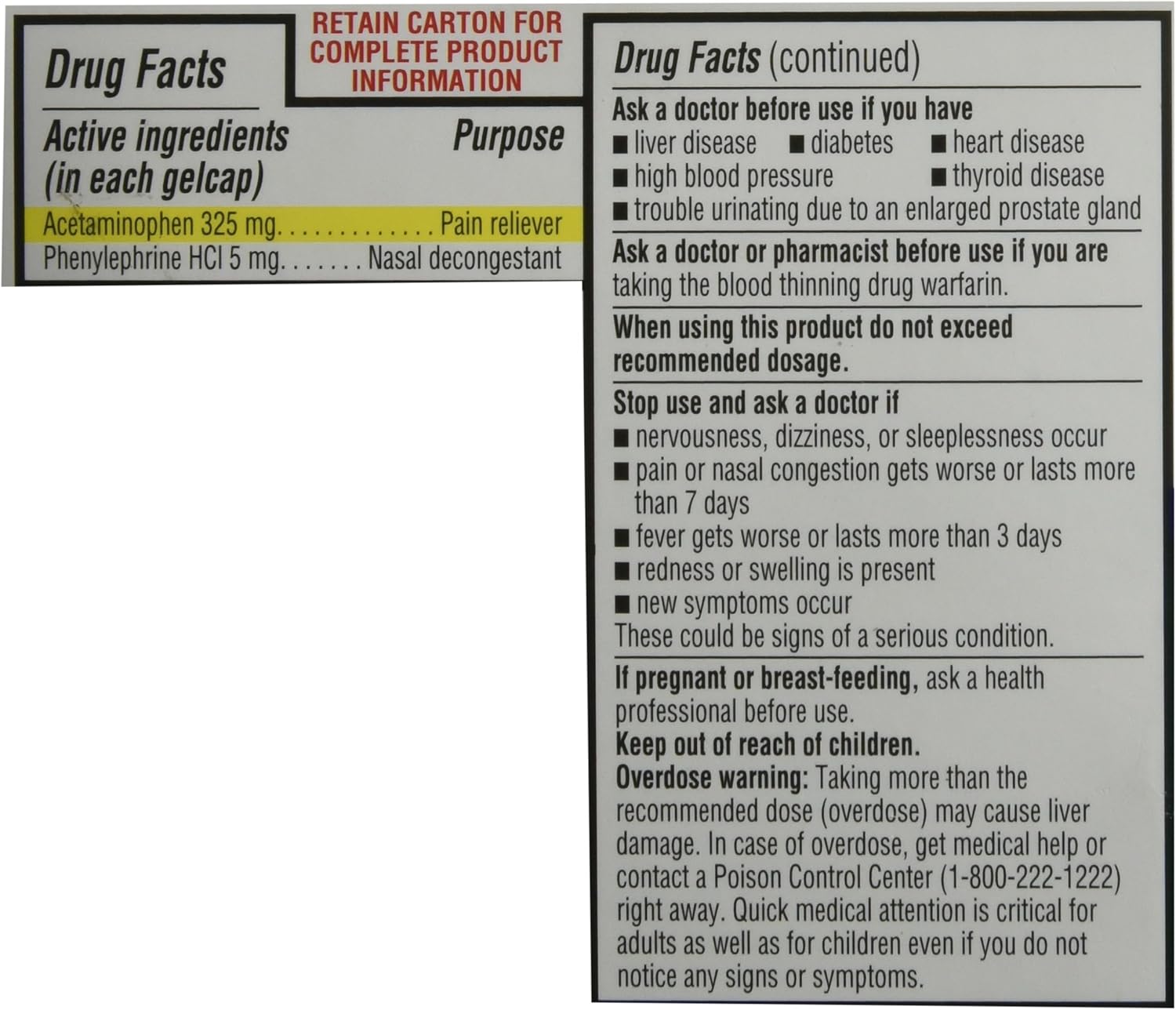 Equate Sinus Congestion and Pain 48 ct: Health & Personal Care