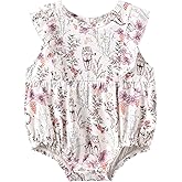 BambooBud Baby Girls Sleeveless Bodysuits Toddler Ruffled Bodysuit Viscose from Bamboo Cute Infant Girl Outfit Clothes 0M-2T