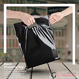 JeeJaan 50 Black Plastic Carrier Bags 15"x18"+3" Strong Patch Handle Retail view 7