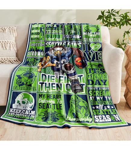 Northwest Fleecedecke Mit Seattle Seahawks-Motiv - 127 X 152 Cm, Kuscheliger NFL-Überwurf