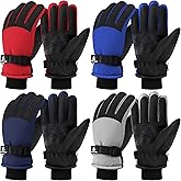 Wenouy Kids Winter Gloves Waterproof Snow Ski Gloves for Boys Girls Warm Adjustable Accessories for Cold Weather