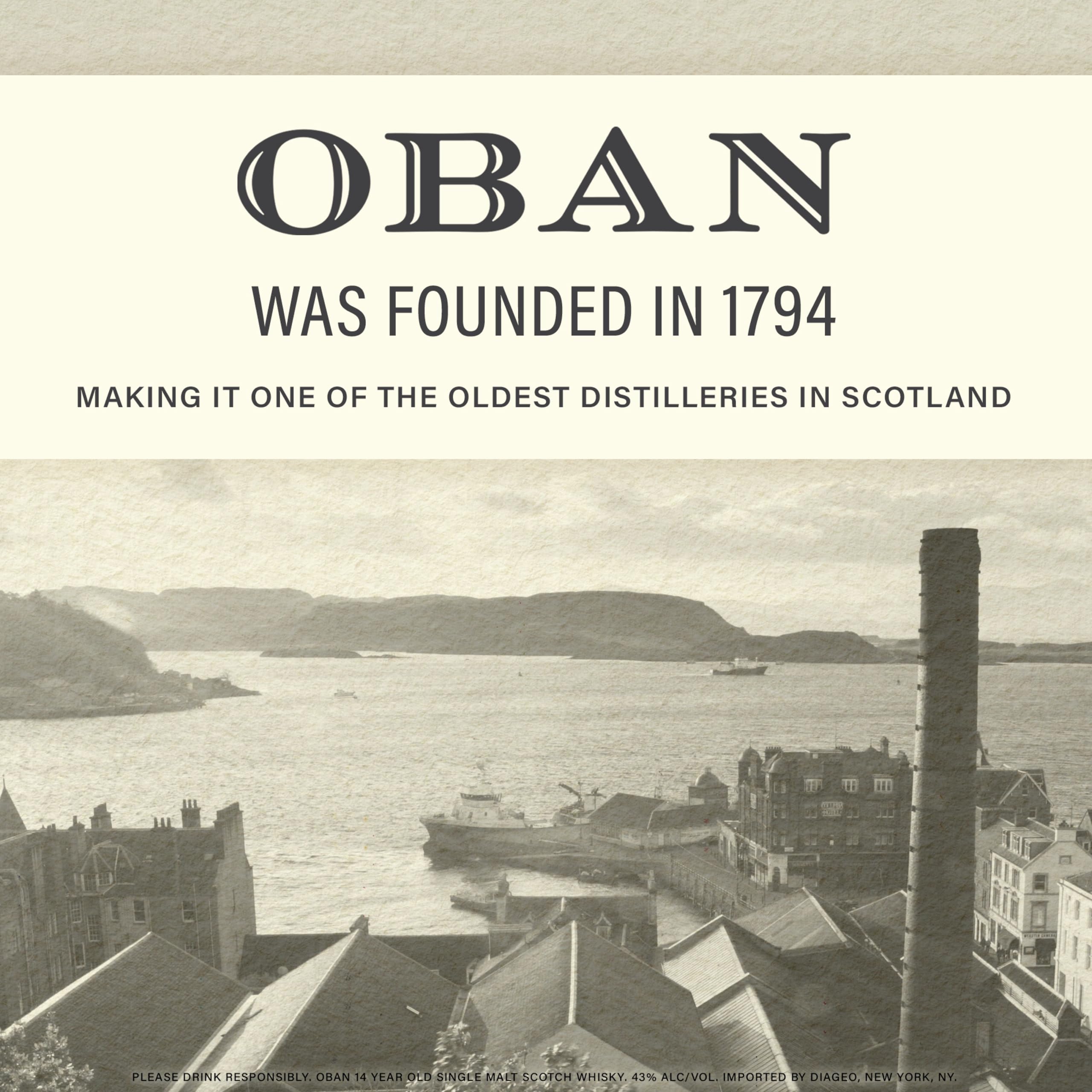 OBAN 14 Jahre, Single Malt Scotch Whisky, aromatischer, handgefertigt aus den schottischen Highlands, 43% vol, 700ml Einzelflasche | In verschiedenen Varianten erhältlich 4