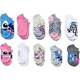 Disney Stitch Socks for Girls, Lilo & Stitch 10 Pack No Show Sock Set for Kids, Toddler and Little Kids Shoe Sizes
