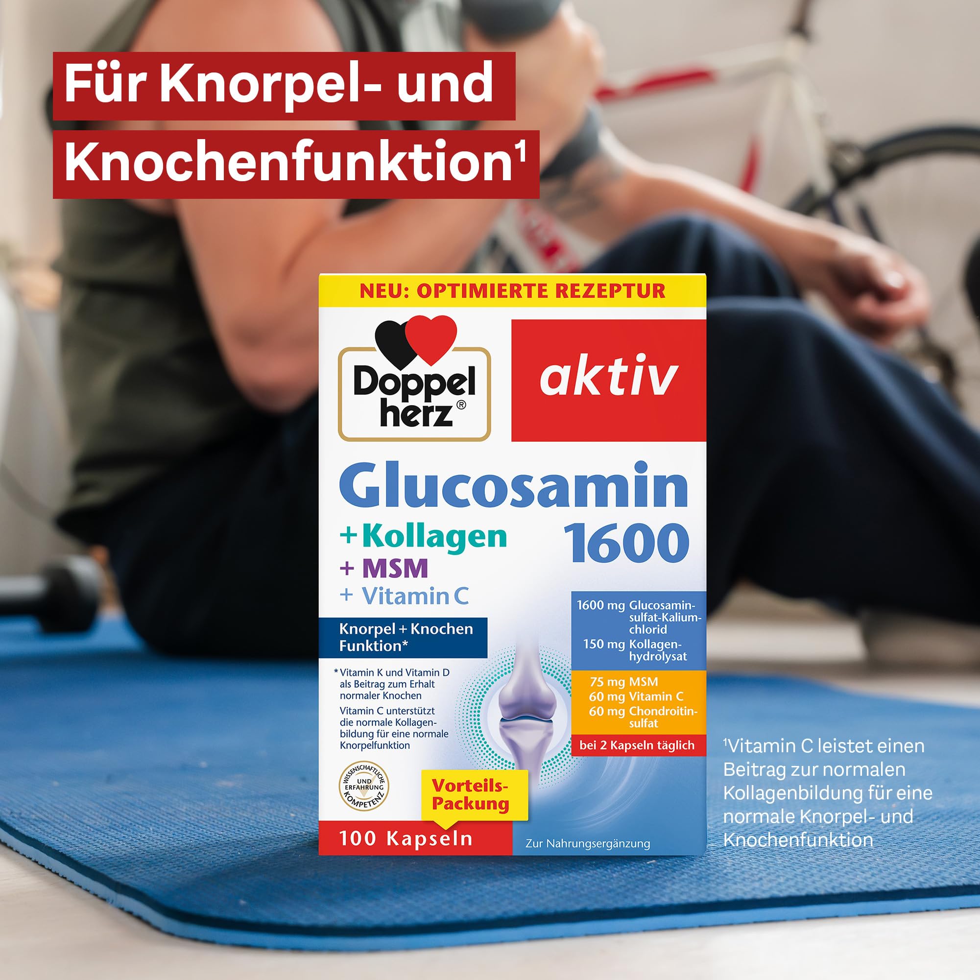 Doppelherz Glucosamin 1600 + Kollagen + MSM + Vitamin C 2