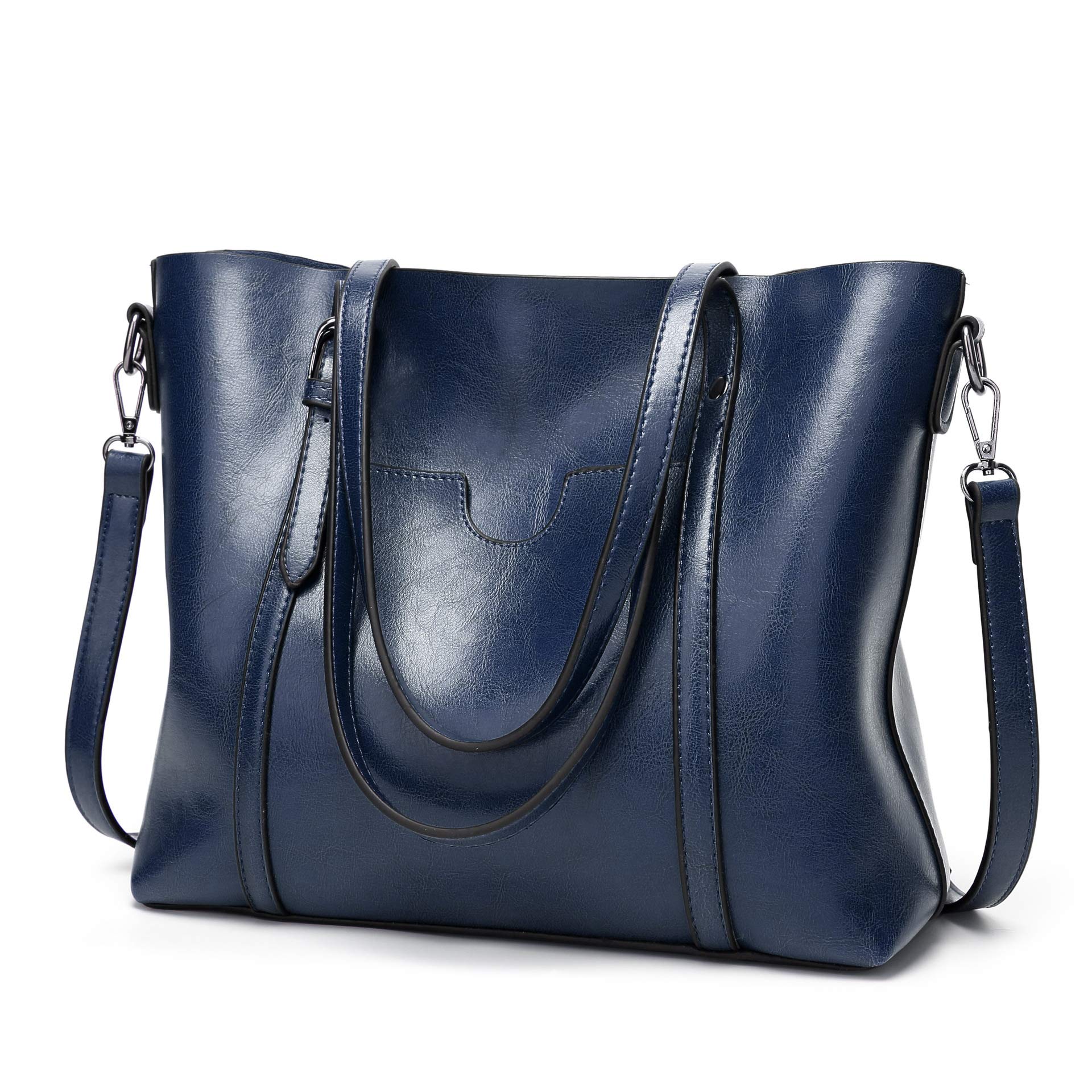 AINUOEY Womens Top-Handle Handbags Hobos Shoulder Handbags Elegant Crossbody Handbags Bowling Bags PU Leather 76612 1pcs Set Royalblue