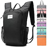 HumbleByte 10L Lightweight Hiking Bag Small Daypack Hiking Backpack Foldable Outdoor Bag for Women Men(Black)