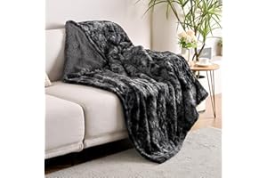 Bearhug Electric Heated Blanket Heating Blanket Throw Szie 50" x 60" Warm Blanket Heated Blanket Gift Reversible Faux Fur & Sherpa, 6 Heating Levels & 4H Auto Off, Over-Heat Protect, ETL Certification