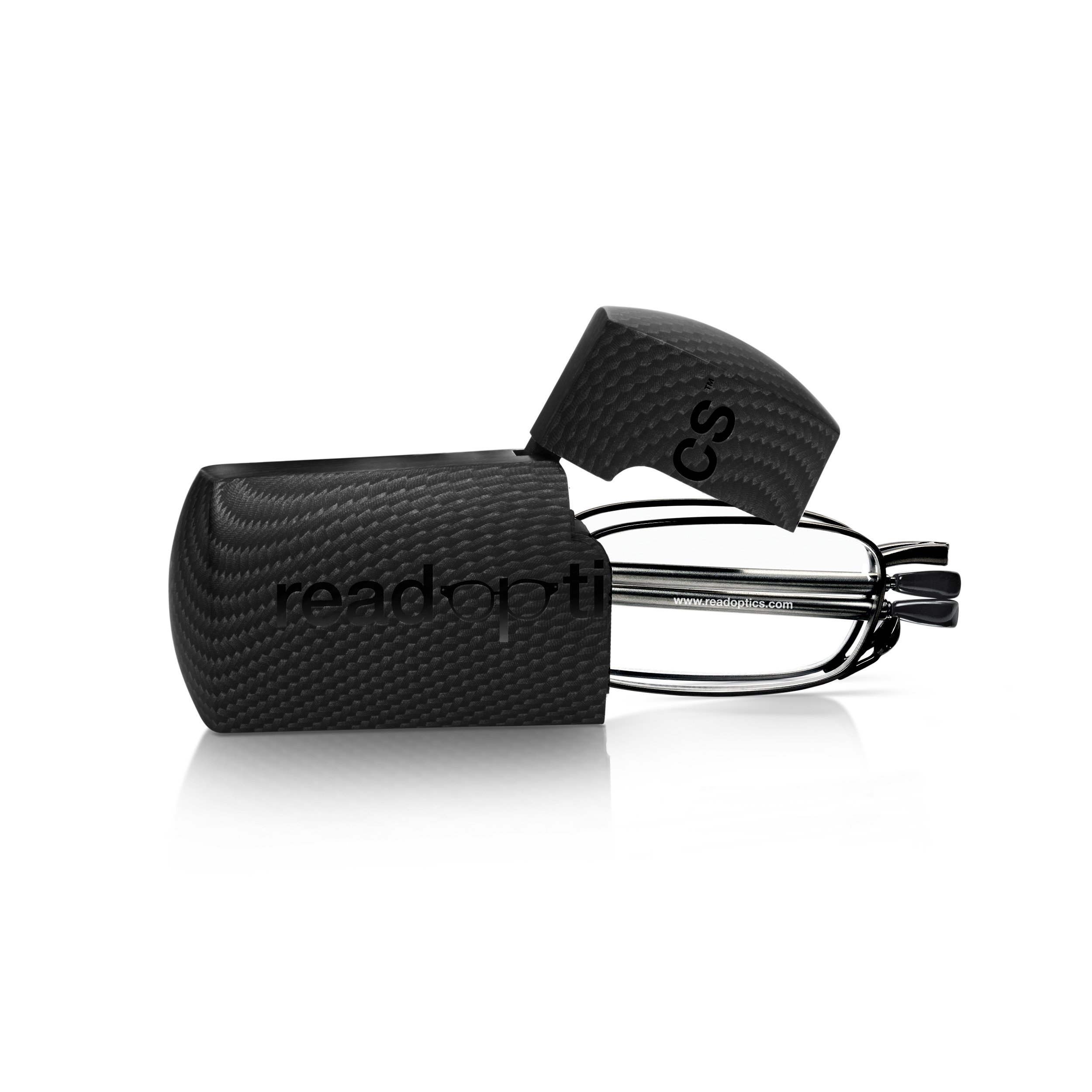 Read Optics Fold Up Pocket Glasses in Hard Travel Case +1.0 to 3.5: Patented Mens/Womens Portable Folding Readers Spectacles with Collapsing Telescopic Arms and Premium Difuzer Reading Lenses — image 1